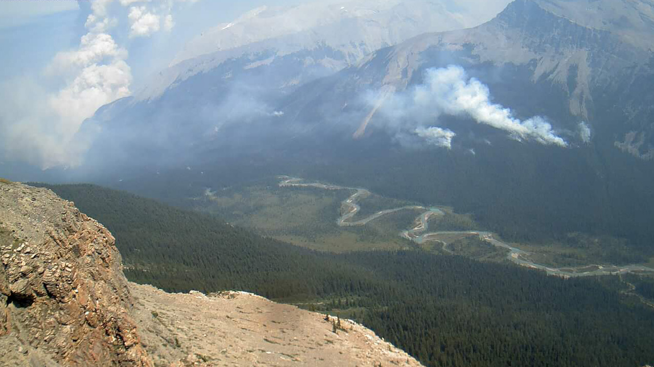 Wildfire hotspots detected and monitored in Rocky Mountains, Alberta