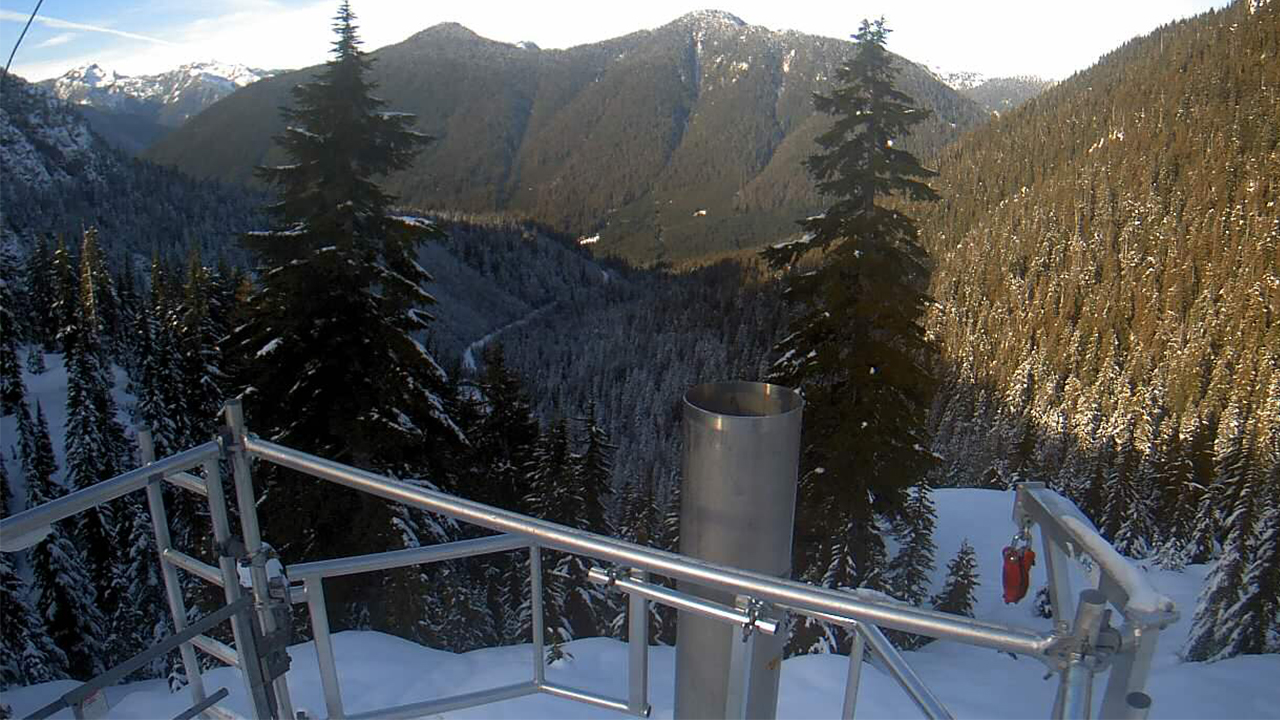 Mountain valley image from remote camera station