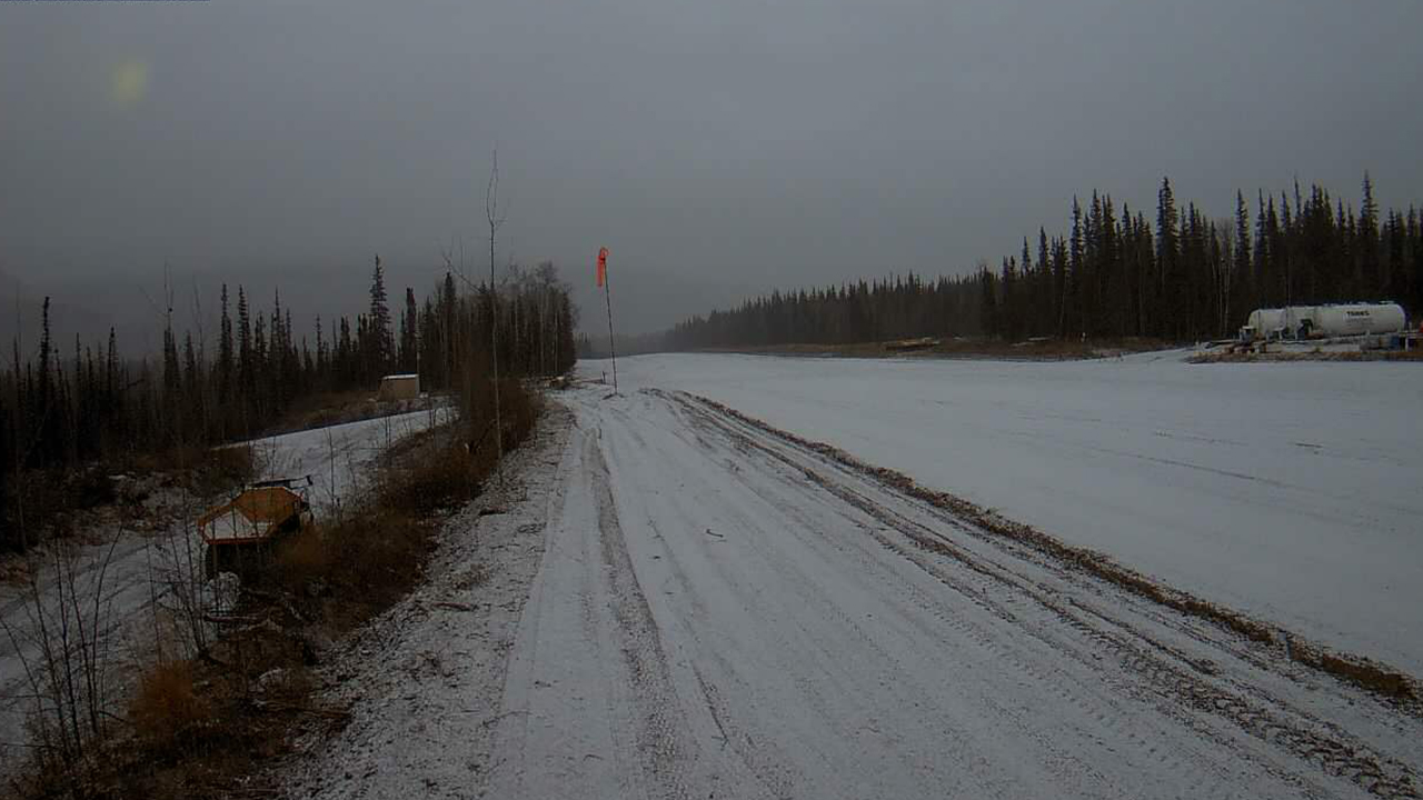 Coffee Mine Project access road in medium visibility weather