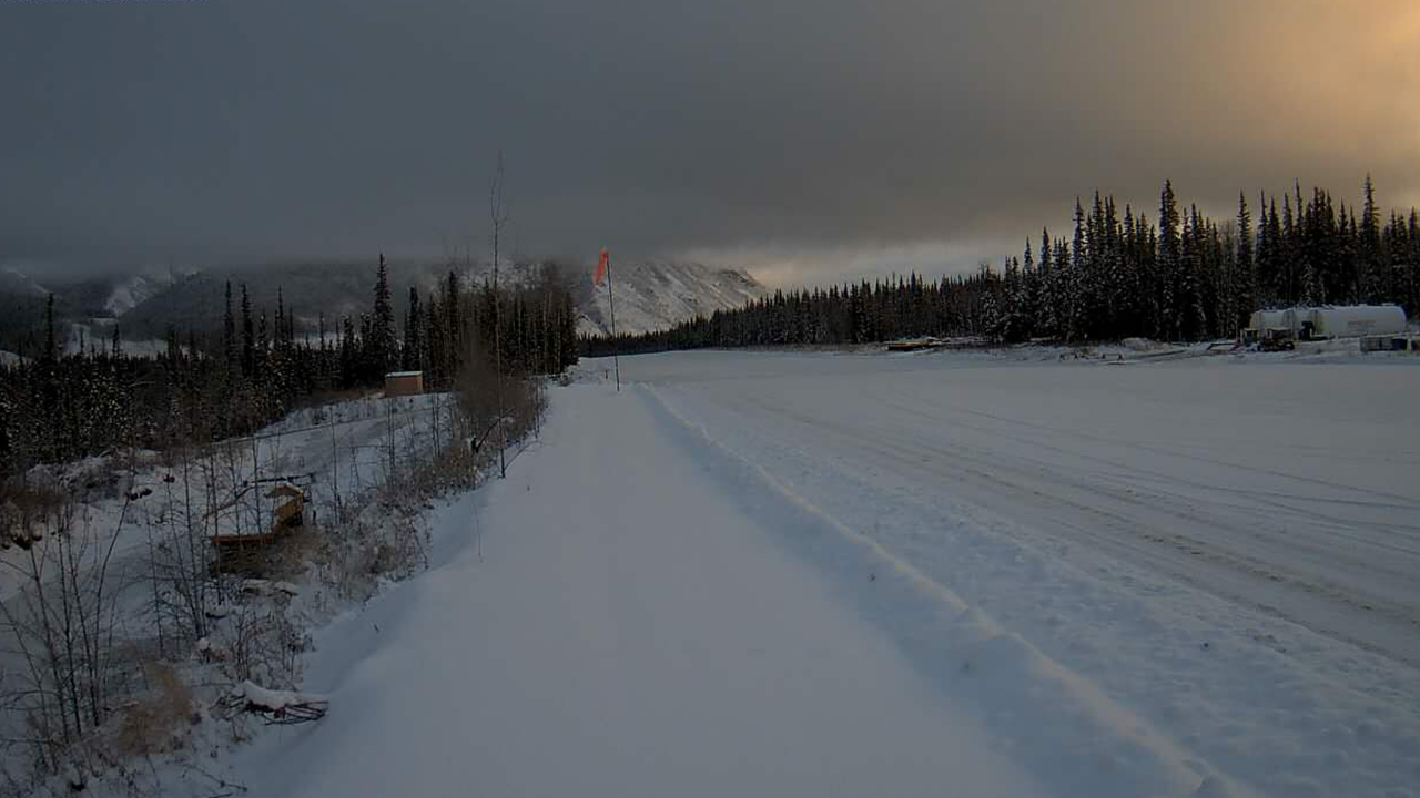 Coffee Mine access road in the mountains, medium visibility weather