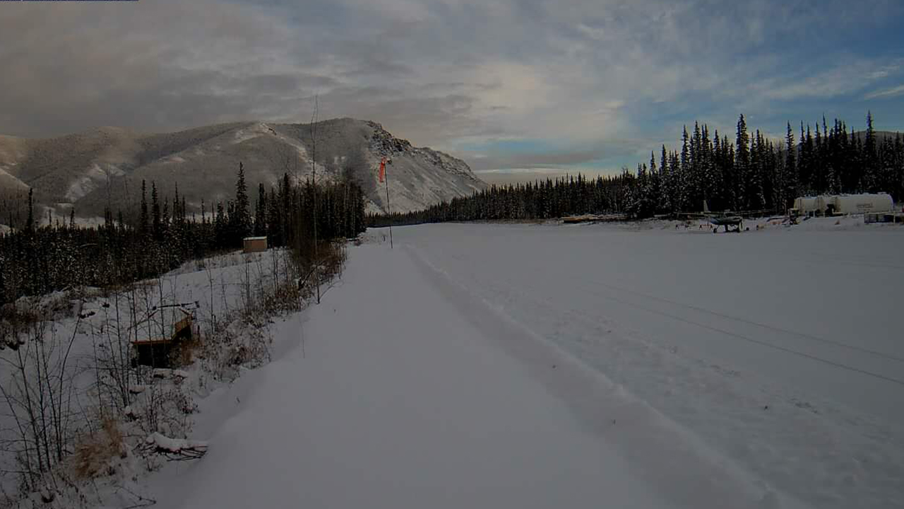 Coffee Mine access road in the mountains, high visibility weather